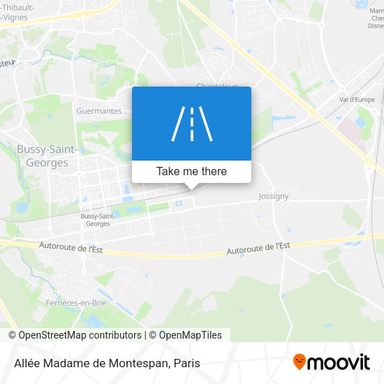 Allée Madame de Montespan map