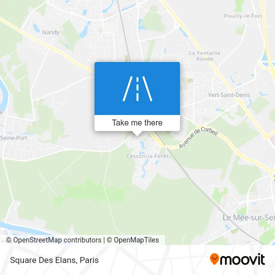 Square Des Elans map