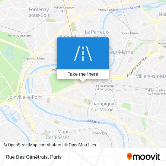Rue Des Génétrais map