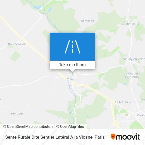Sente Rurale Dite Sentier Latéral À la Viosne map