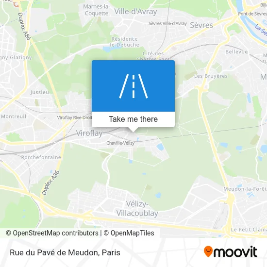 Rue du Pavé de Meudon map