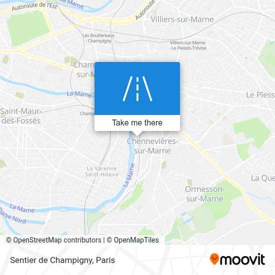Sentier de Champigny map