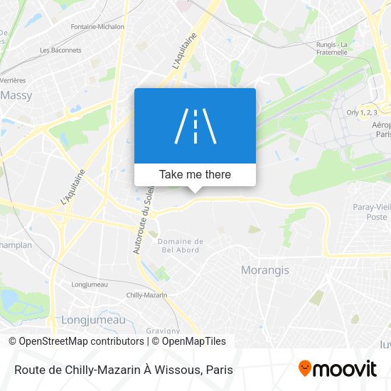 Route de Chilly-Mazarin À Wissous map