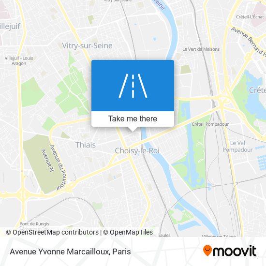 Mapa Avenue Yvonne Marcailloux