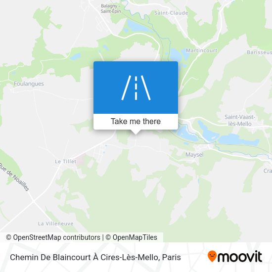 Chemin De Blaincourt À Cires-Lès-Mello map