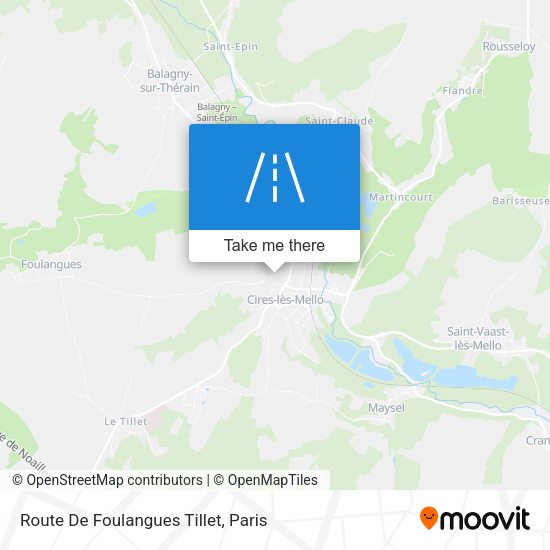 Route De Foulangues Tillet map