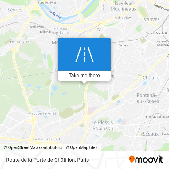 Route de la Porte de Châtillon map