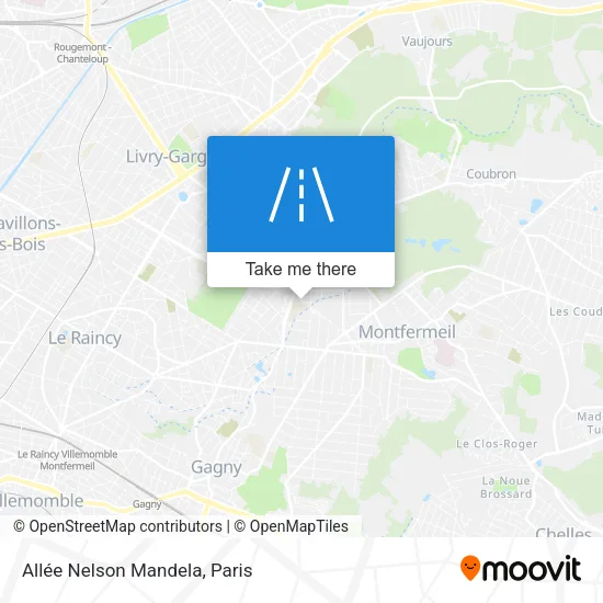 Allée Nelson Mandela map