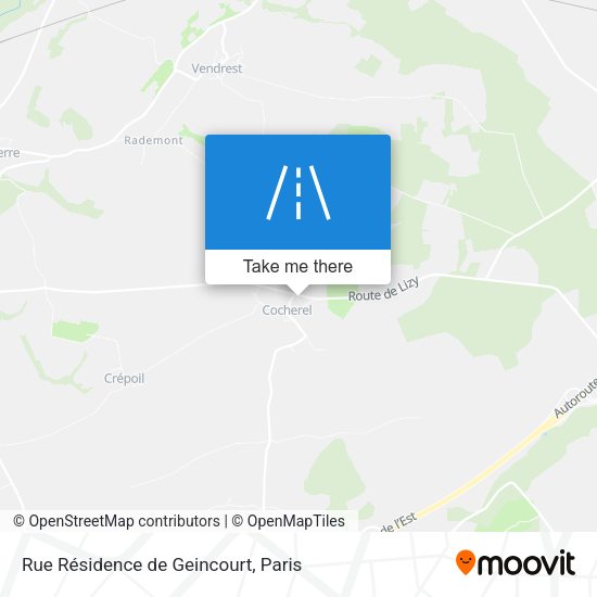 Rue Résidence de Geincourt map