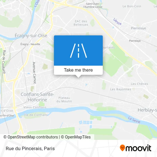 Rue du Pincerais map