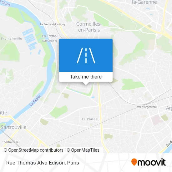 Rue Thomas Alva Edison map