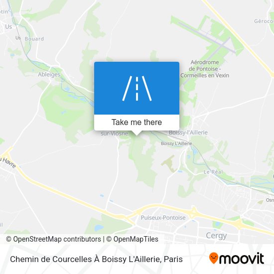Chemin de Courcelles À Boissy L'Aillerie map