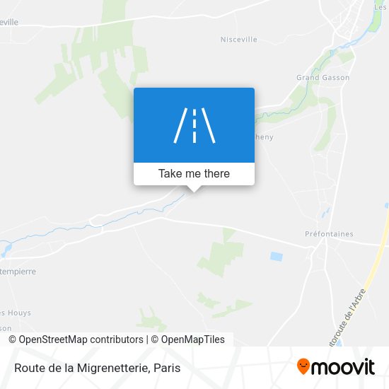 Route De La Migrenetterie map