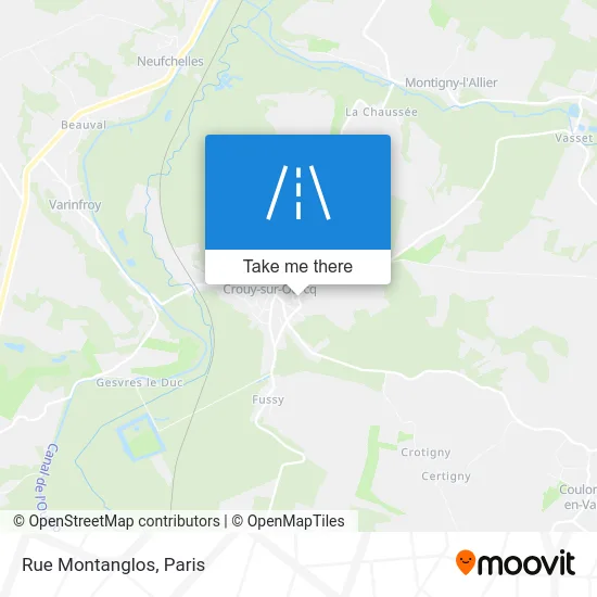 Rue Montanglos map