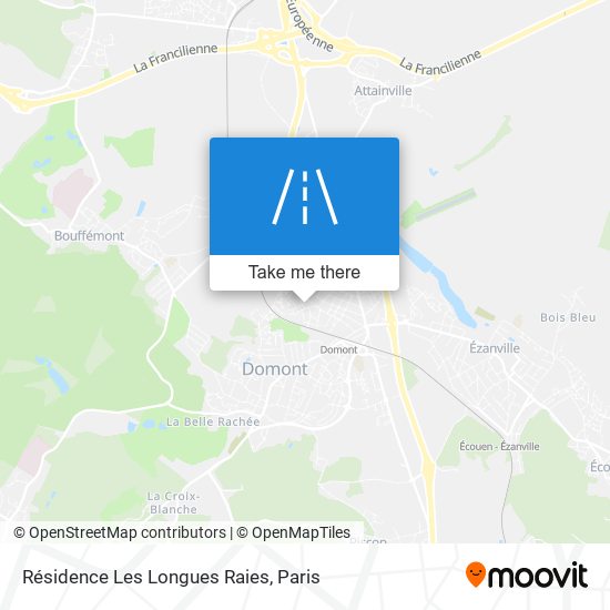 Résidence Les Longues Raies map