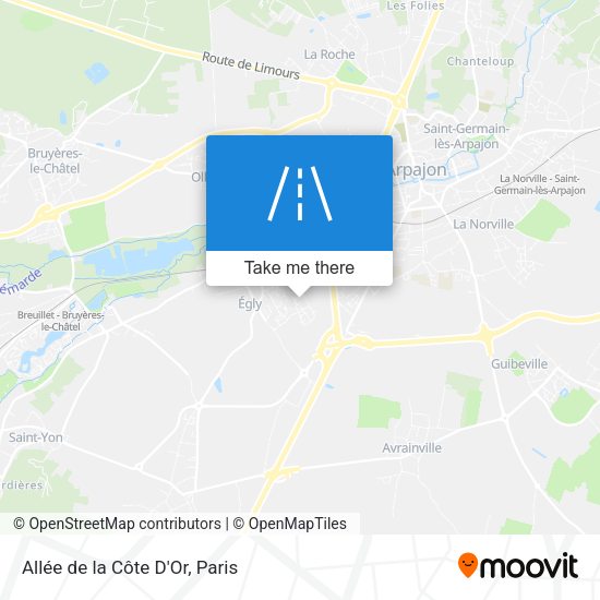Allée de la Côte D'Or map