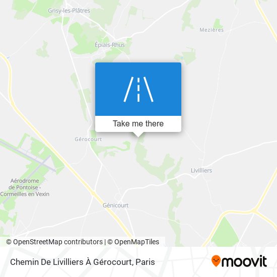 Chemin De Livilliers À Gérocourt map