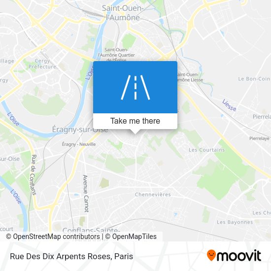 Rue Des Dix Arpents Roses map