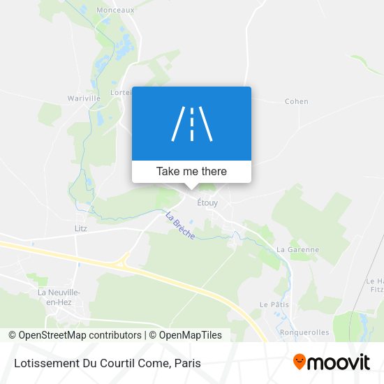 Lotissement Du Courtil Come map
