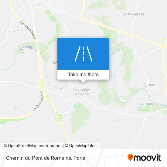 Mapa Chemin du Pont de Romains