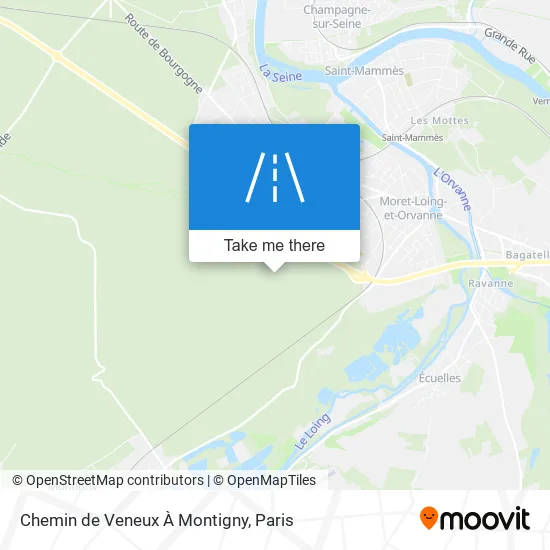 Chemin De Veneux À Montigny map