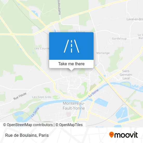 Rue de Boulains map