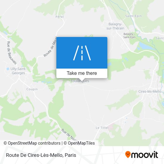 Route De Cires-Lès-Mello map