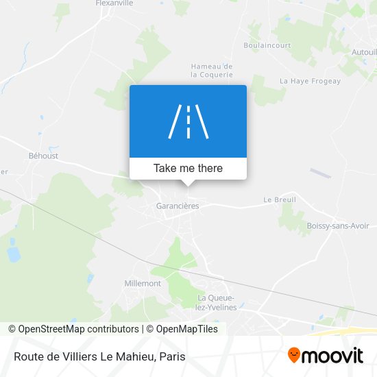 Route de Villiers Le Mahieu map