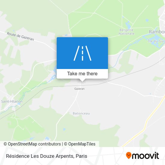 Résidence Les Douze Arpents map