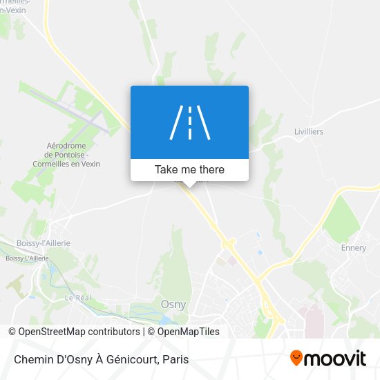 Chemin D'Osny À Génicourt map