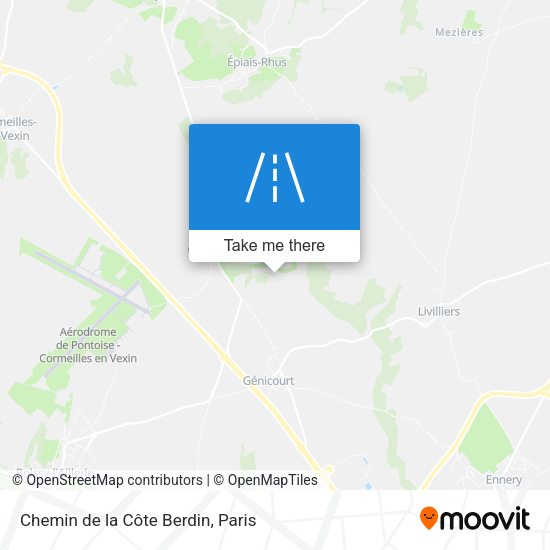 Chemin de la Côte Berdin map