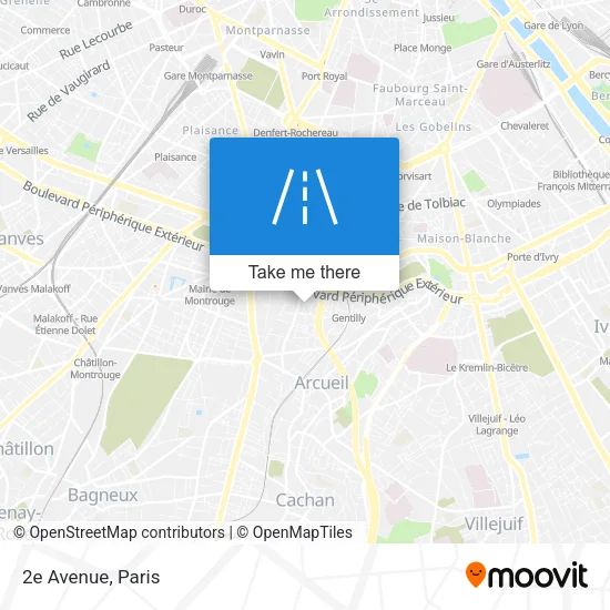 Mapa 2e Avenue