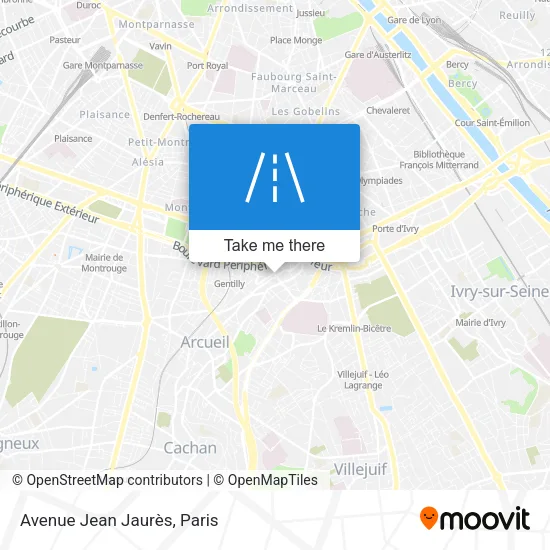Avenue Jean Jaurès map