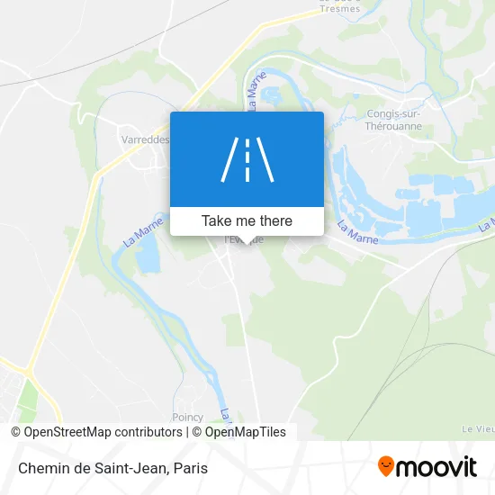 Mapa Chemin de Saint-Jean