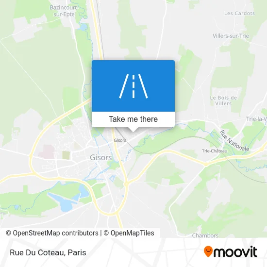 Rue Du Coteau map