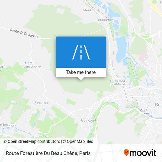 Route Forestière Du Beau Chêne map