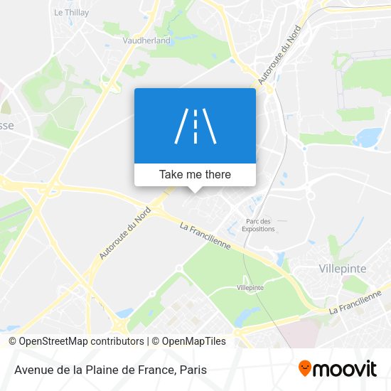 Avenue de la Plaine de France map