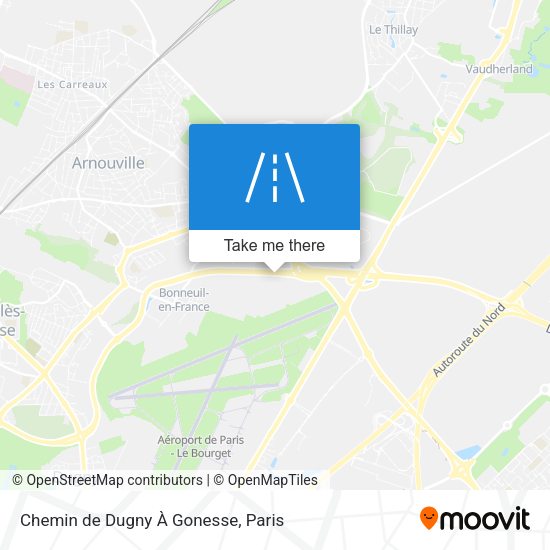 Chemin de Dugny À Gonesse map