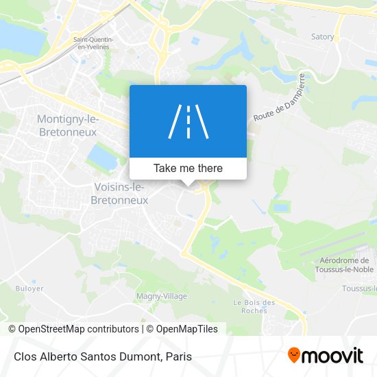 Clos Alberto Santos Dumont map
