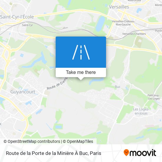 Mapa Route de la Porte de la Minière À Buc