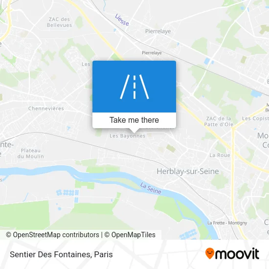 Mapa Sentier Des Fontaines