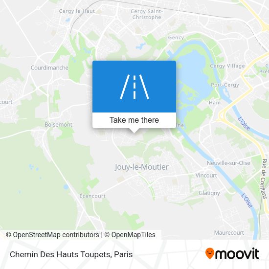 Chemin Des Hauts Toupets map