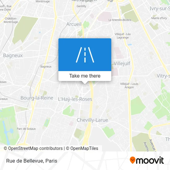 Rue de Bellevue map