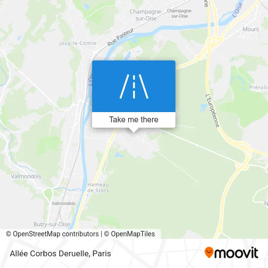Mapa Allée Corbos Deruelle