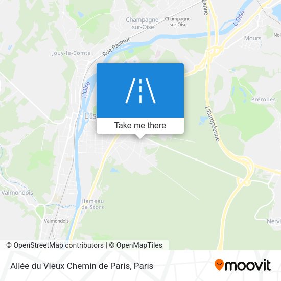 Allée du Vieux Chemin de Paris map