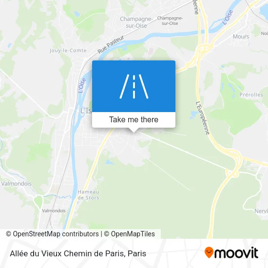 Mapa Allée du Vieux Chemin de Paris