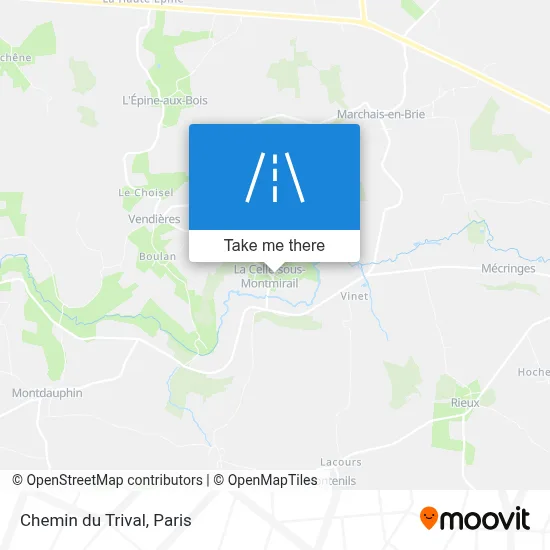 Chemin du Trival map