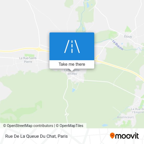 Rue De La Queue Du Chat map