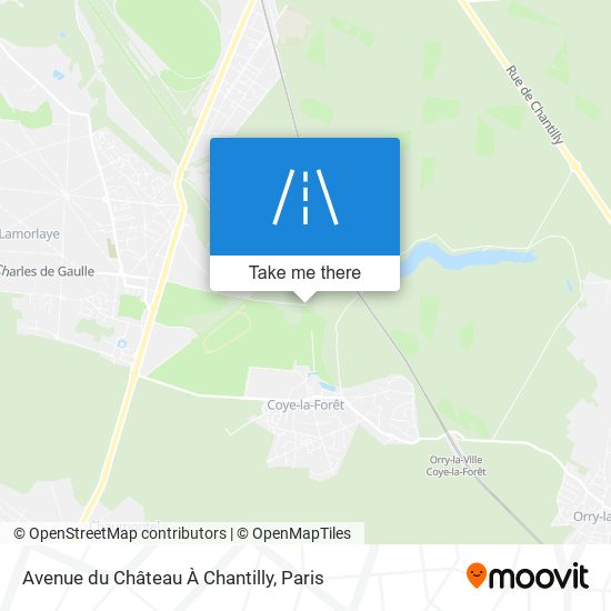 Avenue Du Château À Chantilly map