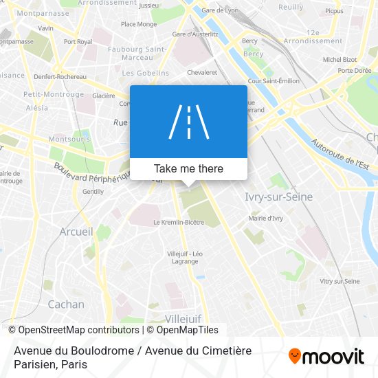 Avenue du Boulodrome / Avenue du Cimetière Parisien map